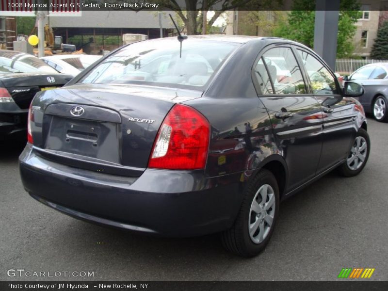 Ebony Black / Gray 2008 Hyundai Accent GLS Sedan
