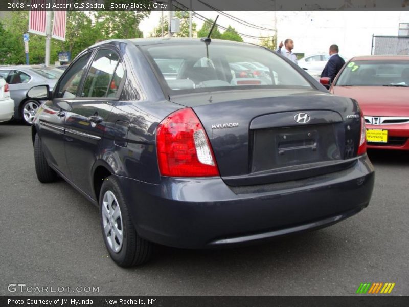 Ebony Black / Gray 2008 Hyundai Accent GLS Sedan