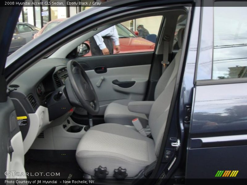 Ebony Black / Gray 2008 Hyundai Accent GLS Sedan