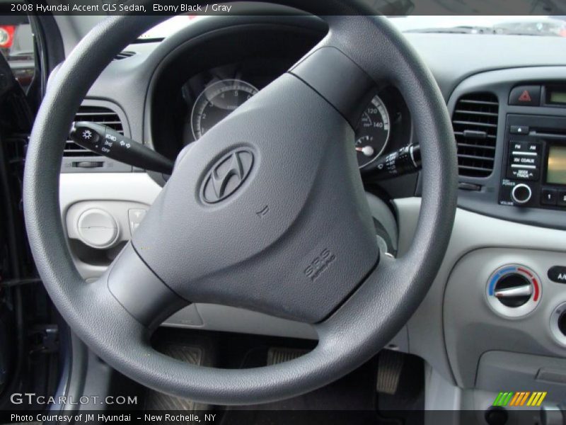 Ebony Black / Gray 2008 Hyundai Accent GLS Sedan