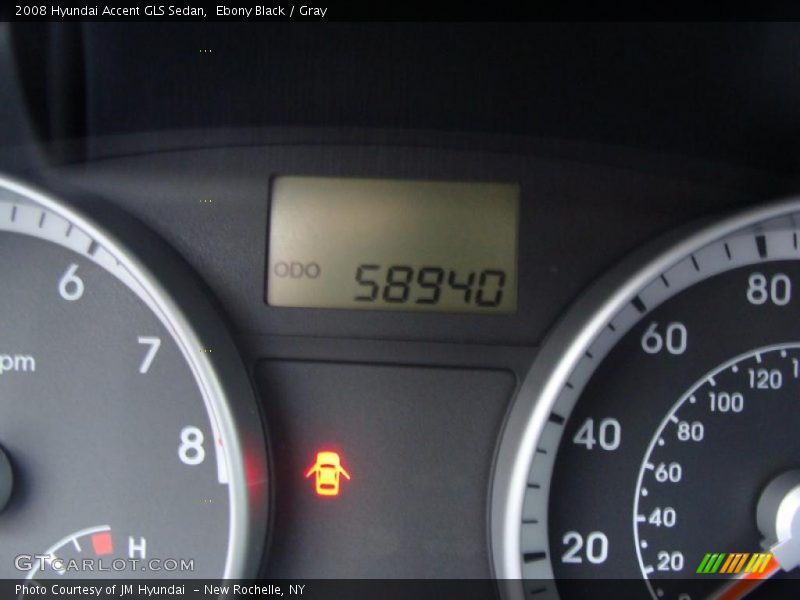 Ebony Black / Gray 2008 Hyundai Accent GLS Sedan