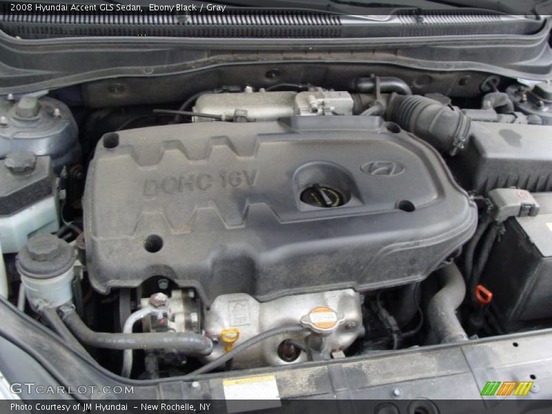 Ebony Black / Gray 2008 Hyundai Accent GLS Sedan