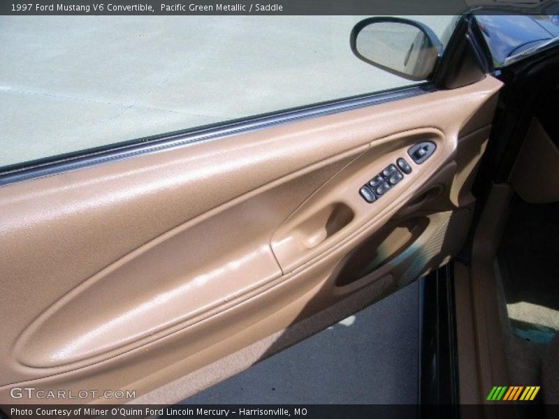 Pacific Green Metallic / Saddle 1997 Ford Mustang V6 Convertible