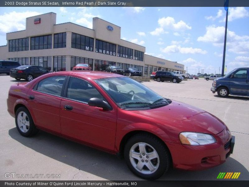 Inferno Red Pearl / Dark Slate Gray 2003 Dodge Stratus SE Sedan