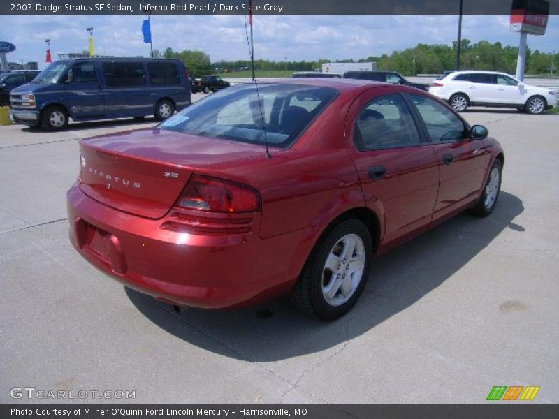 Inferno Red Pearl / Dark Slate Gray 2003 Dodge Stratus SE Sedan
