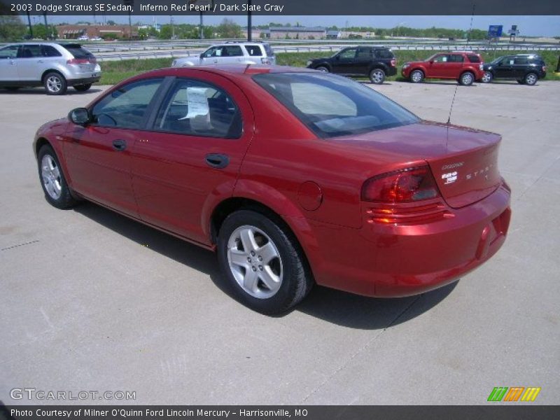 Inferno Red Pearl / Dark Slate Gray 2003 Dodge Stratus SE Sedan