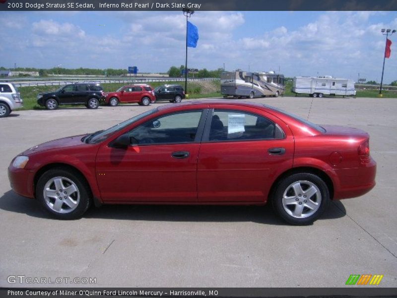Inferno Red Pearl / Dark Slate Gray 2003 Dodge Stratus SE Sedan