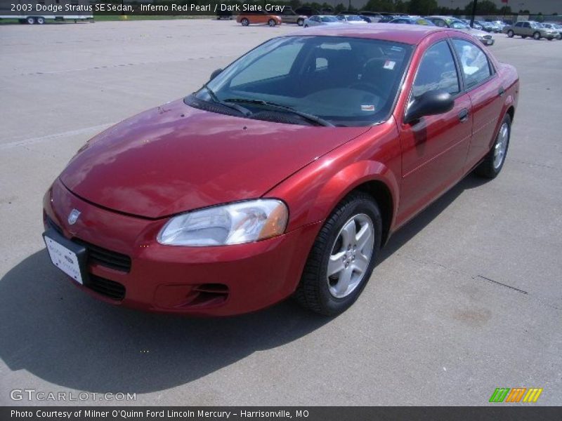 Inferno Red Pearl / Dark Slate Gray 2003 Dodge Stratus SE Sedan