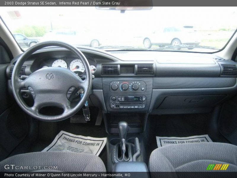 Inferno Red Pearl / Dark Slate Gray 2003 Dodge Stratus SE Sedan