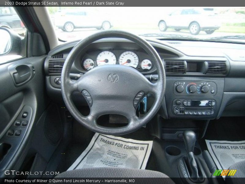 Inferno Red Pearl / Dark Slate Gray 2003 Dodge Stratus SE Sedan