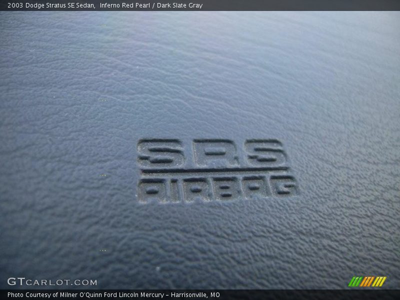 Inferno Red Pearl / Dark Slate Gray 2003 Dodge Stratus SE Sedan