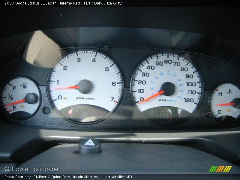 Inferno Red Pearl / Dark Slate Gray 2003 Dodge Stratus SE Sedan