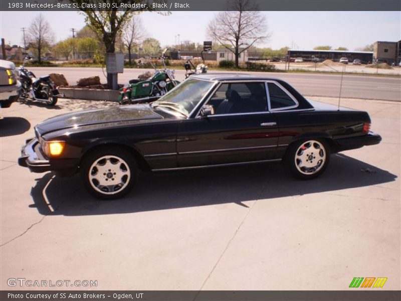 Black / Black 1983 Mercedes-Benz SL Class 380 SL Roadster
