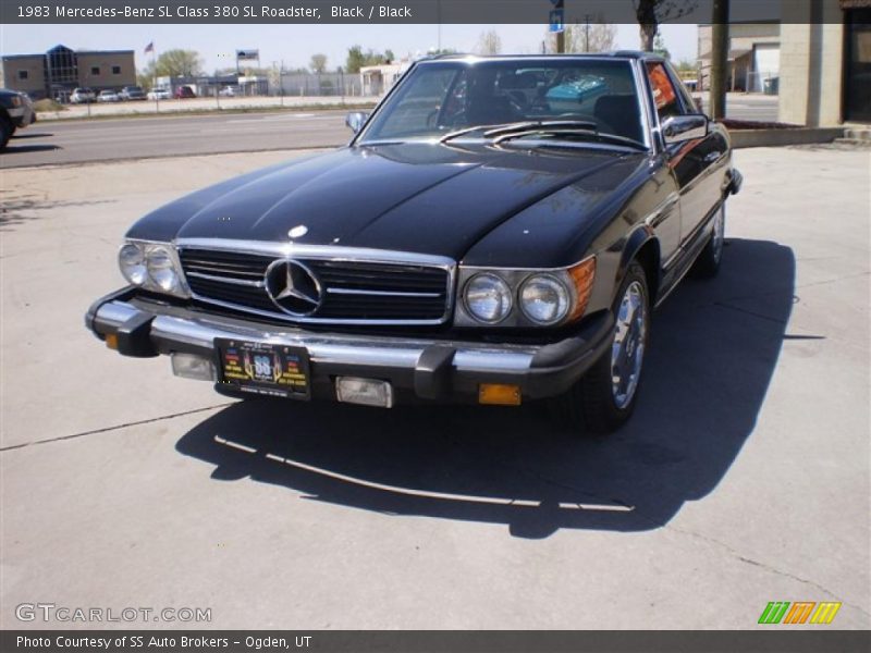 Black / Black 1983 Mercedes-Benz SL Class 380 SL Roadster