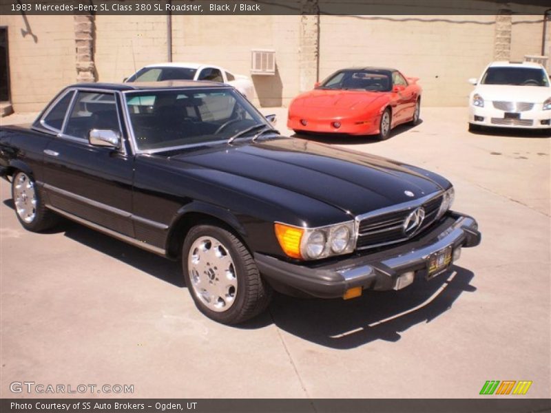 Black / Black 1983 Mercedes-Benz SL Class 380 SL Roadster