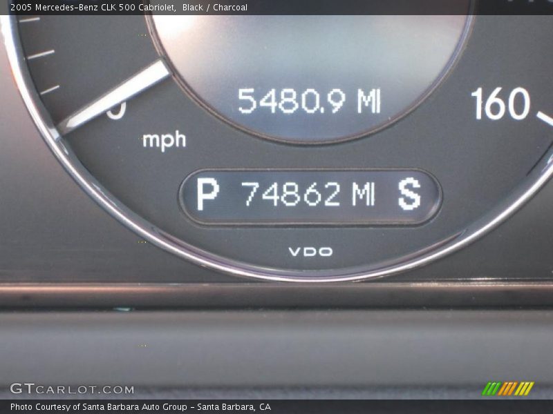 Black / Charcoal 2005 Mercedes-Benz CLK 500 Cabriolet