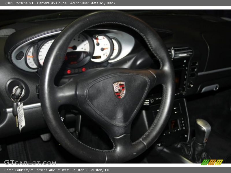 Arctic Silver Metallic / Black 2005 Porsche 911 Carrera 4S Coupe