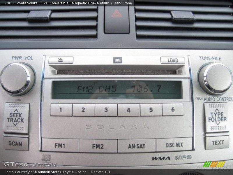 Magnetic Gray Metallic / Dark Stone 2008 Toyota Solara SE V6 Convertible