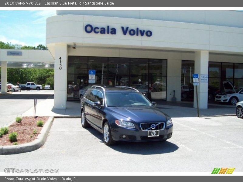Caspian Blue Metallic / Sandstone Beige 2010 Volvo V70 3.2