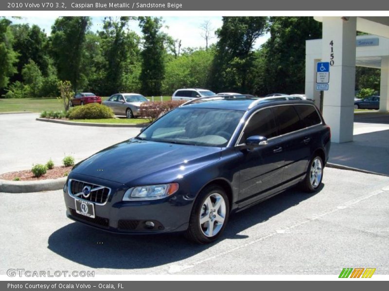 Caspian Blue Metallic / Sandstone Beige 2010 Volvo V70 3.2