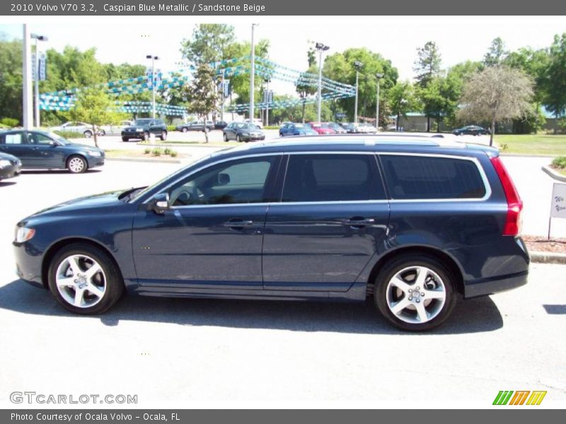 Caspian Blue Metallic / Sandstone Beige 2010 Volvo V70 3.2