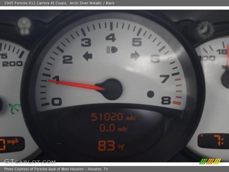Arctic Silver Metallic / Black 2005 Porsche 911 Carrera 4S Coupe