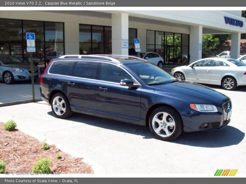 Caspian Blue Metallic / Sandstone Beige 2010 Volvo V70 3.2
