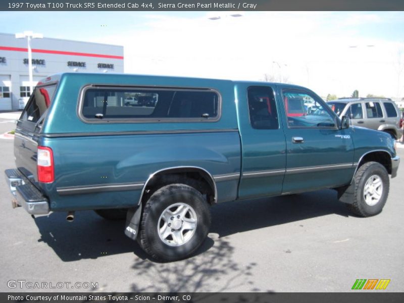 Sierra Green Pearl Metallic / Gray 1997 Toyota T100 Truck SR5 Extended Cab 4x4