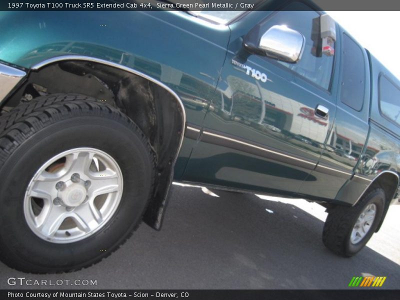 Sierra Green Pearl Metallic / Gray 1997 Toyota T100 Truck SR5 Extended Cab 4x4