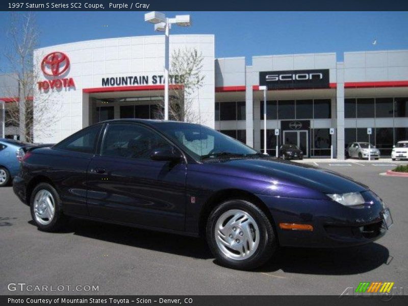 Purple / Gray 1997 Saturn S Series SC2 Coupe