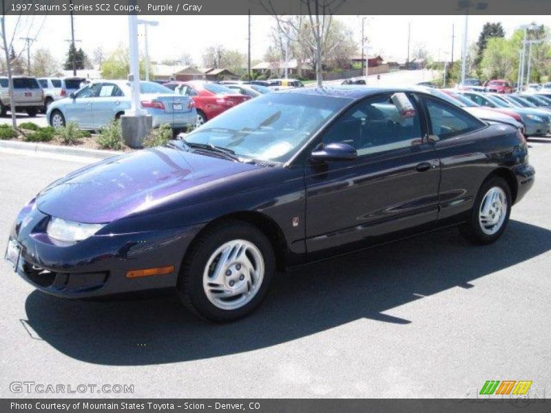 Purple / Gray 1997 Saturn S Series SC2 Coupe