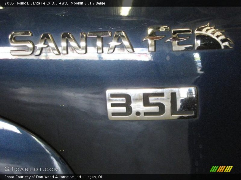 Moonlit Blue / Beige 2005 Hyundai Santa Fe LX 3.5 4WD