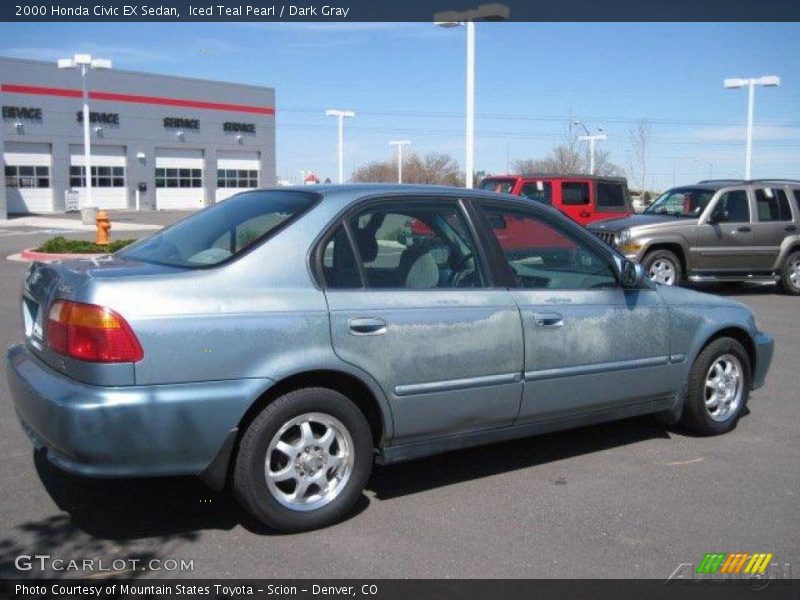 Iced Teal Pearl / Dark Gray 2000 Honda Civic EX Sedan