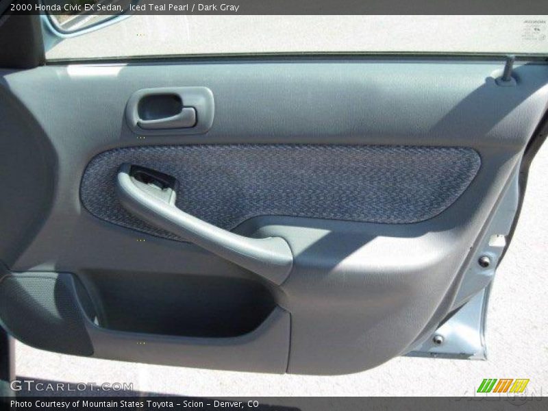 Iced Teal Pearl / Dark Gray 2000 Honda Civic EX Sedan