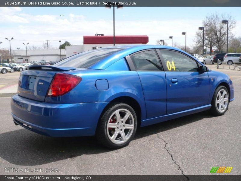 Electric Blue / Red Line Black/Blue 2004 Saturn ION Red Line Quad Coupe