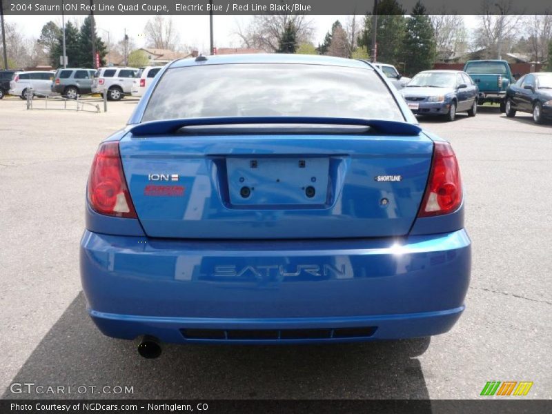 Electric Blue / Red Line Black/Blue 2004 Saturn ION Red Line Quad Coupe