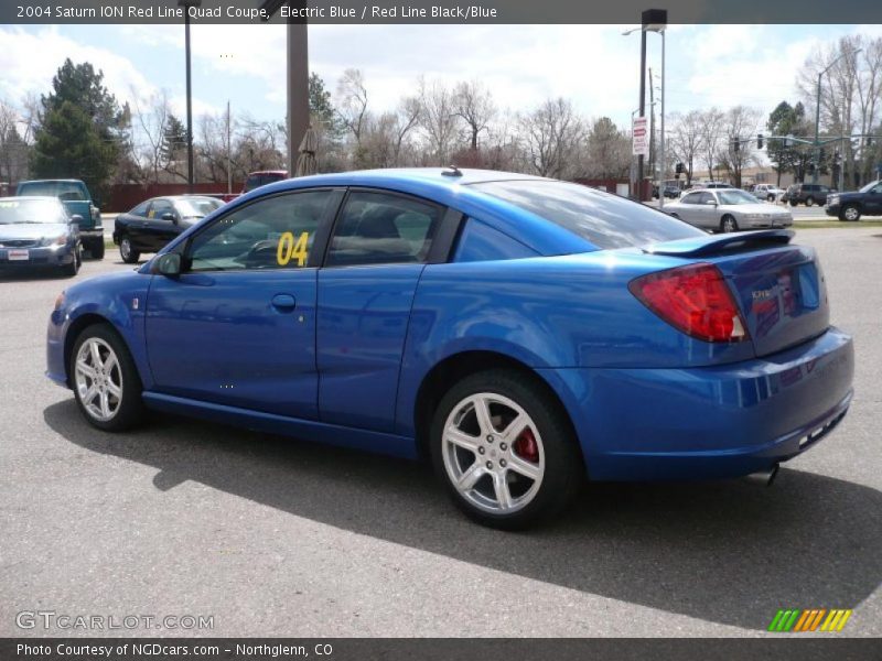 Electric Blue / Red Line Black/Blue 2004 Saturn ION Red Line Quad Coupe