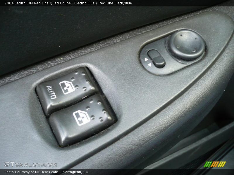 Electric Blue / Red Line Black/Blue 2004 Saturn ION Red Line Quad Coupe
