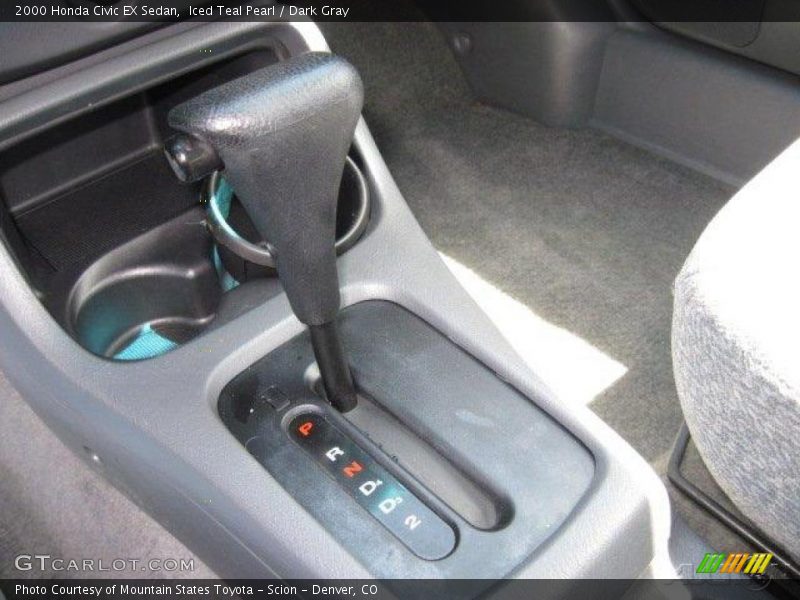 Iced Teal Pearl / Dark Gray 2000 Honda Civic EX Sedan