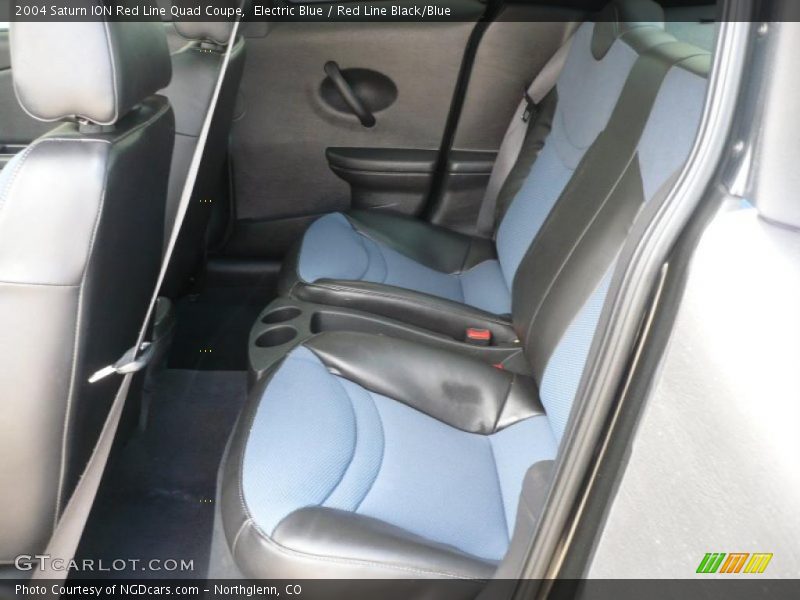 Electric Blue / Red Line Black/Blue 2004 Saturn ION Red Line Quad Coupe