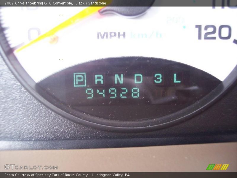 Black / Sandstone 2002 Chrysler Sebring GTC Convertible