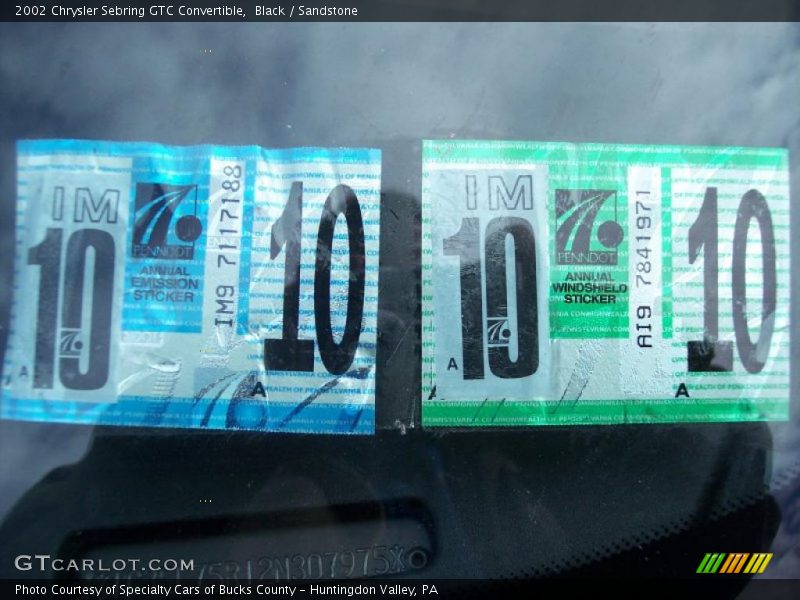 Black / Sandstone 2002 Chrysler Sebring GTC Convertible