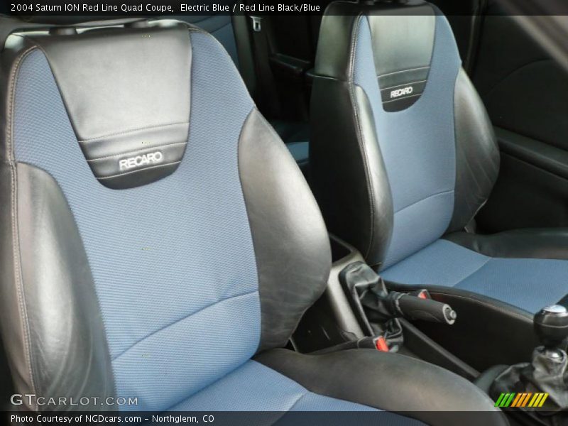 Electric Blue / Red Line Black/Blue 2004 Saturn ION Red Line Quad Coupe