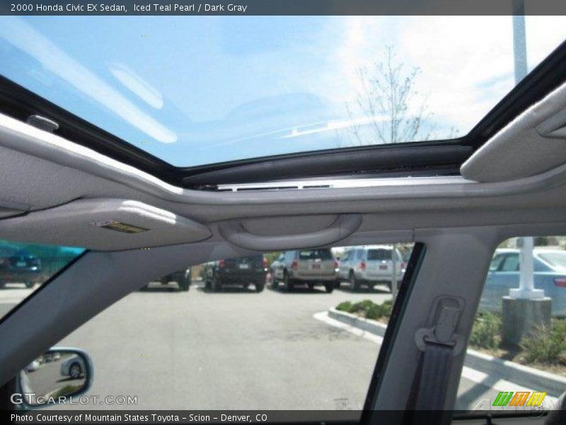 Iced Teal Pearl / Dark Gray 2000 Honda Civic EX Sedan