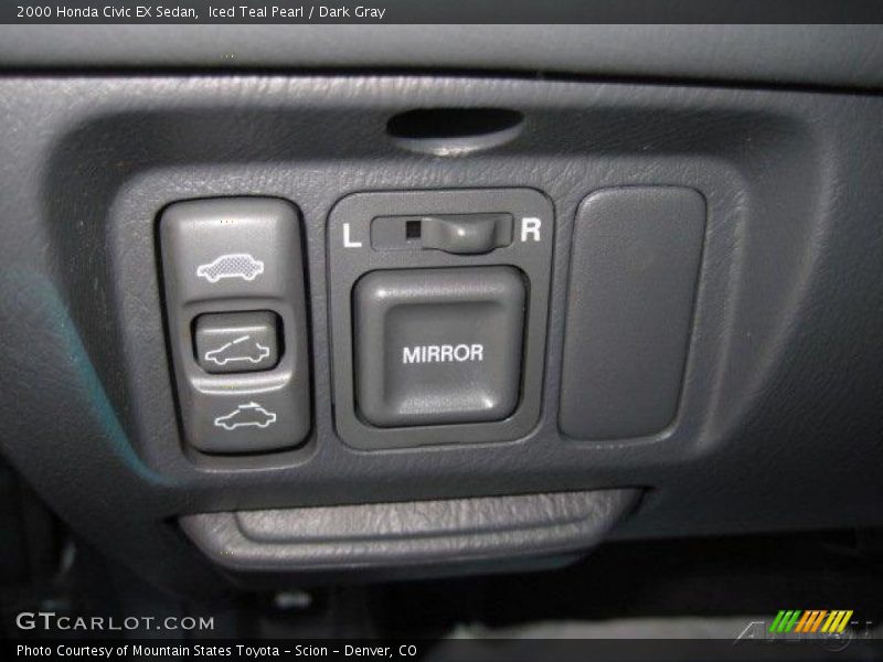 Iced Teal Pearl / Dark Gray 2000 Honda Civic EX Sedan