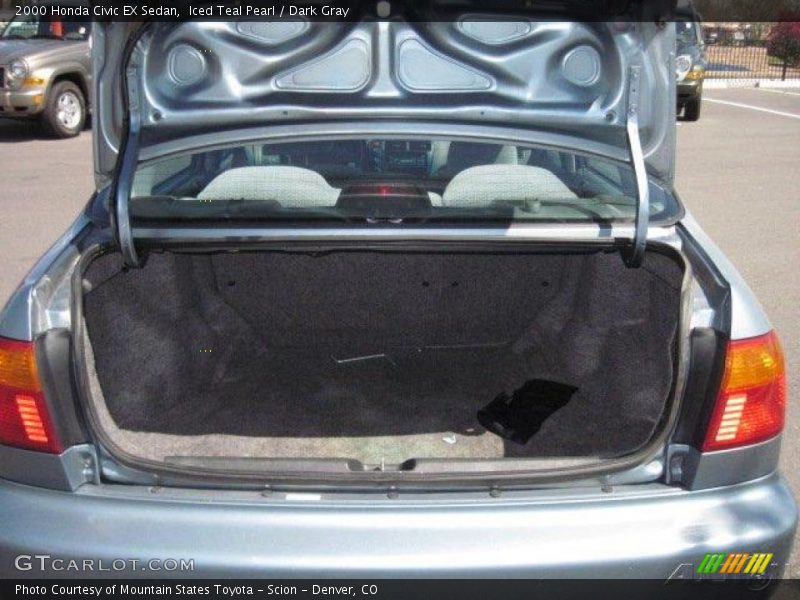 Iced Teal Pearl / Dark Gray 2000 Honda Civic EX Sedan