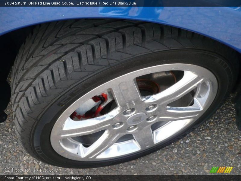 Electric Blue / Red Line Black/Blue 2004 Saturn ION Red Line Quad Coupe