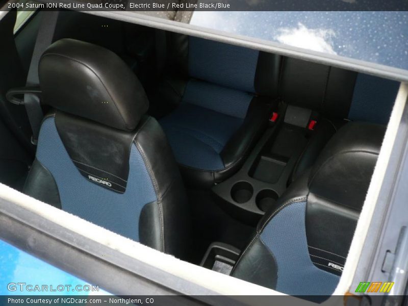 Electric Blue / Red Line Black/Blue 2004 Saturn ION Red Line Quad Coupe