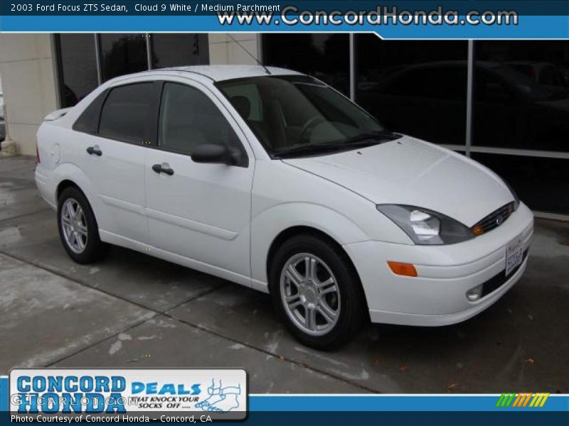 Cloud 9 White / Medium Parchment 2003 Ford Focus ZTS Sedan