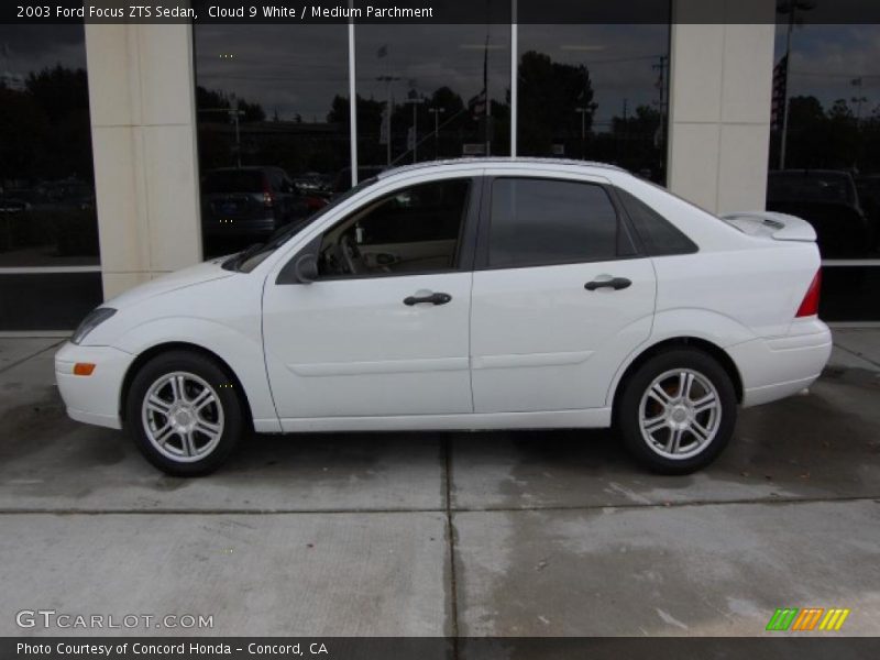 Cloud 9 White / Medium Parchment 2003 Ford Focus ZTS Sedan